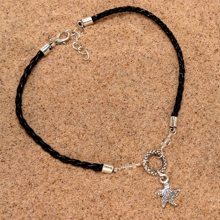 Braided Starfish Ankle Bracelet